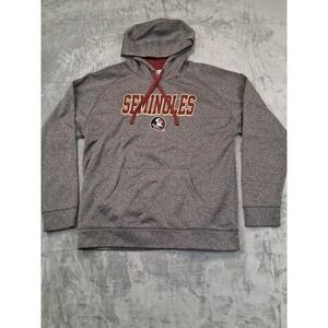 Florida State Seminoles Mens L‎ Champion Authentic Heather Gray Pullover Hoodie
